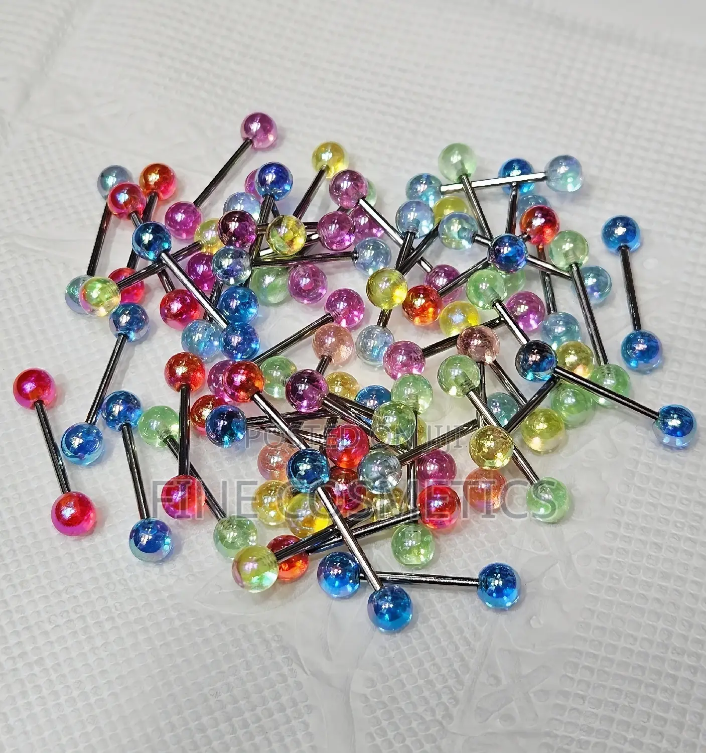 Glow in the Dark Acrylic Ball Tongue Ring and Nipple Jewelry