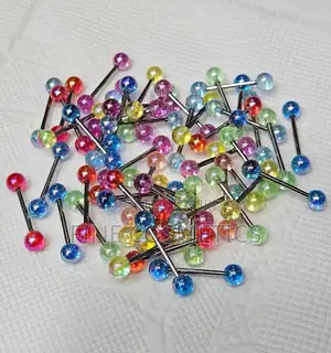 Glow in the Dark Acrylic Ball Tongue Ring and Nipple Jewelry
