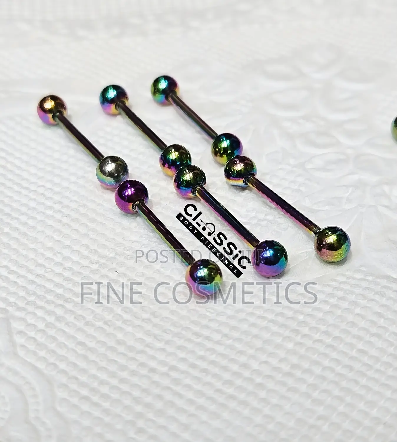 Glow in the Dark Rainbow Tongue Ring Stainles Nipple Jewelry
