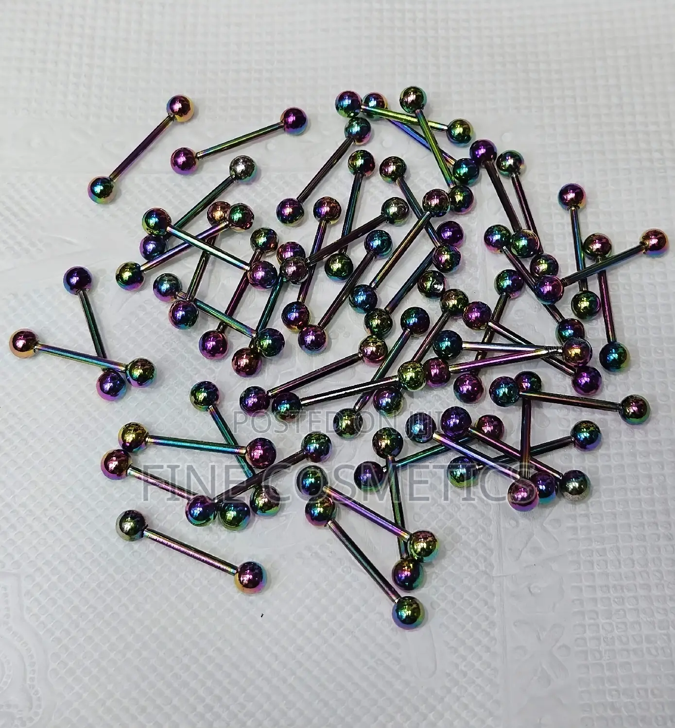 Glow in the Dark Rainbow Tongue Ring Stainles Nipple Jewelry