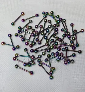 Glow in the Dark Rainbow Tongue Ring Stainles Nipple Jewelry