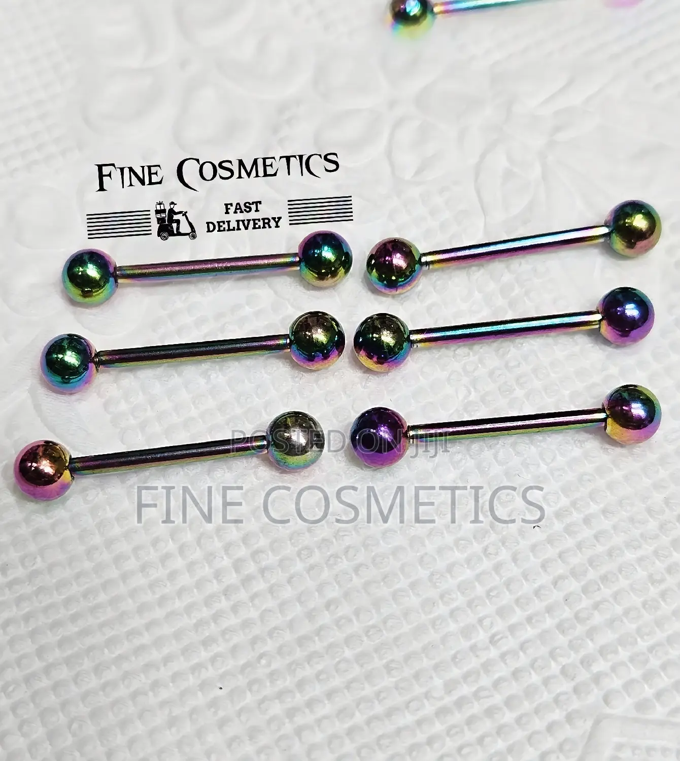 Glow in the Dark Rainbow Tongue Ring Stainles Nipple Jewelry