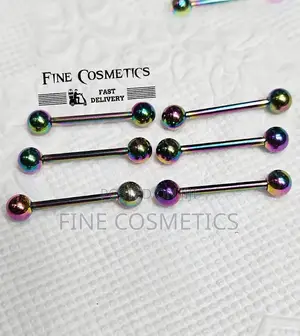 Glow in the Dark Rainbow Tongue Ring Stainles Nipple Jewelry