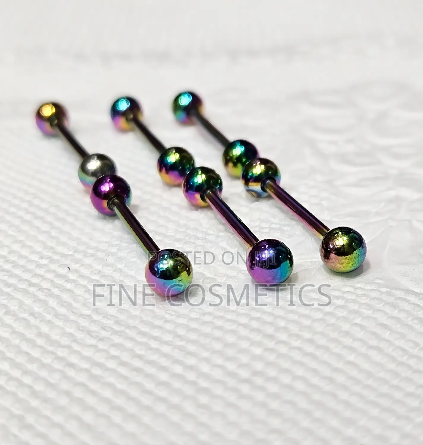 Glow in the Dark Rainbow Tongue Ring Stainles Nipple Jewelry