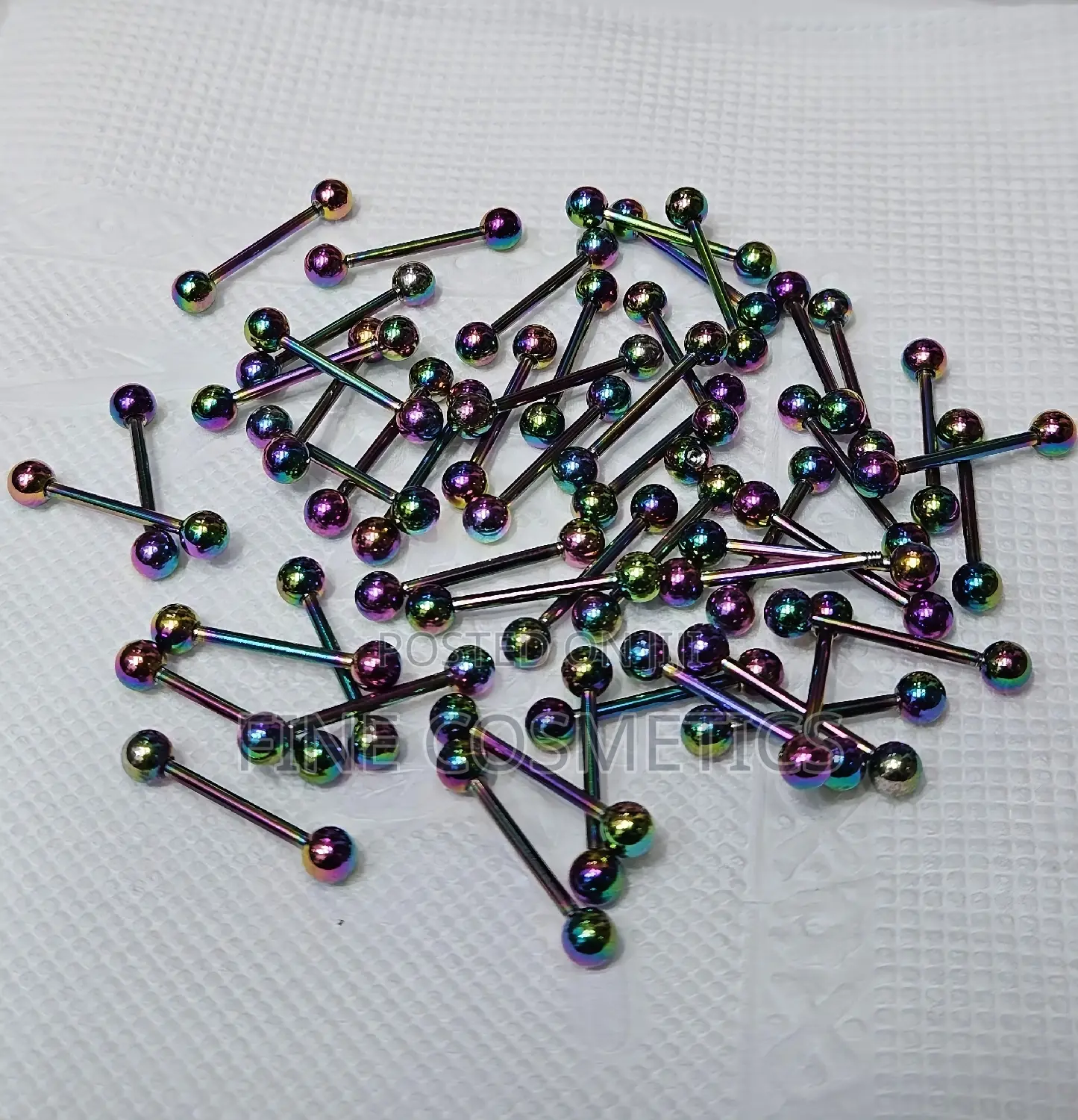 Glow in the Dark Rainbow Tongue Ring Stainles Nipple Jewelry