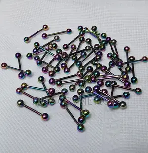 Glow in the Dark Rainbow Tongue Ring Stainles Nipple Jewelry