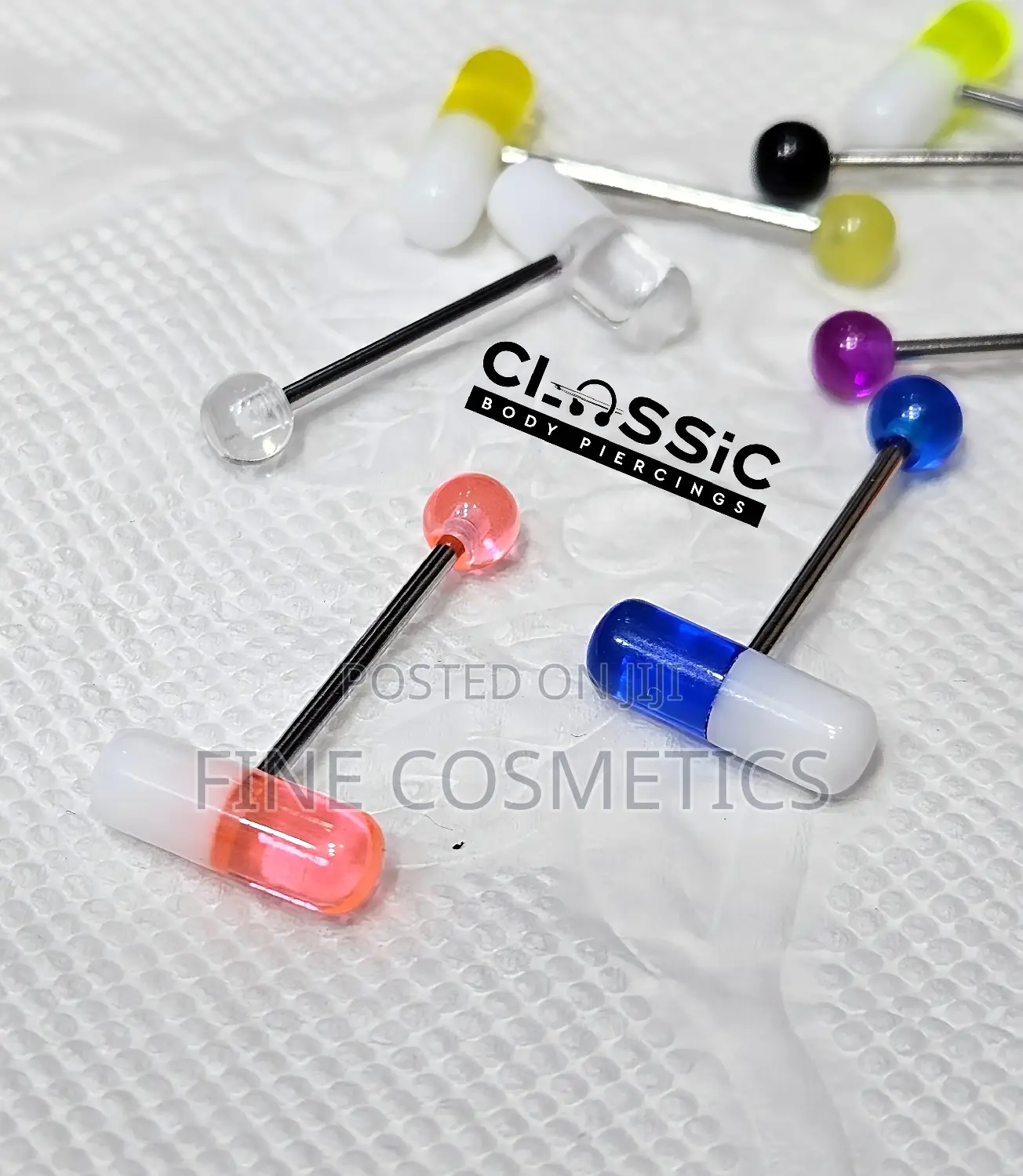 Glow in the Dark | Acrylic PILL  Style Tongue Ring Barbell