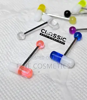 Glow in the Dark | Acrylic PILL  Style Tongue Ring Barbell