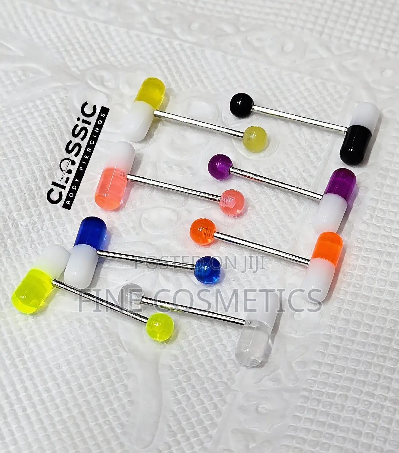 Glow in the Dark | Acrylic PILL  Style Tongue Ring Barbell
