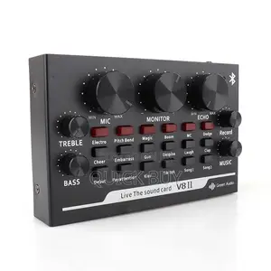 BM 800 Condenser Microphone With V8 Sound Card