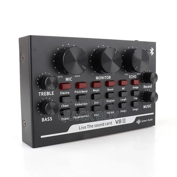 BM 800 Condenser Microphone With V8 Sound Card