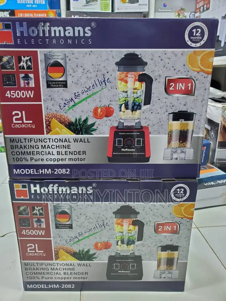 Hoffmans Heavy Duty 2 in 1 Commercial Blender 1yearwarranty