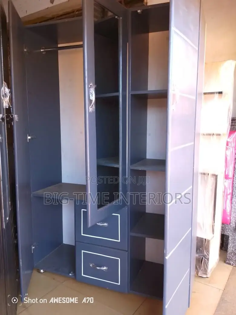 Triple Door Gray Wardrobe 4by6ft