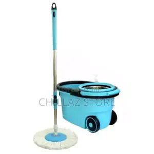 360 Detachable Mop Bucket Set With Wheels Spin Head