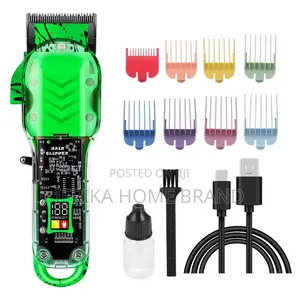 Transparent Professional LCD Display Electric Hair Clipper