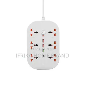 3000W Universal Power Strip Socket Extension Cable USB