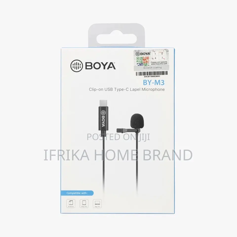 BOYA Phone Digital Lavalier Microphone for iPad Pro Mac PC