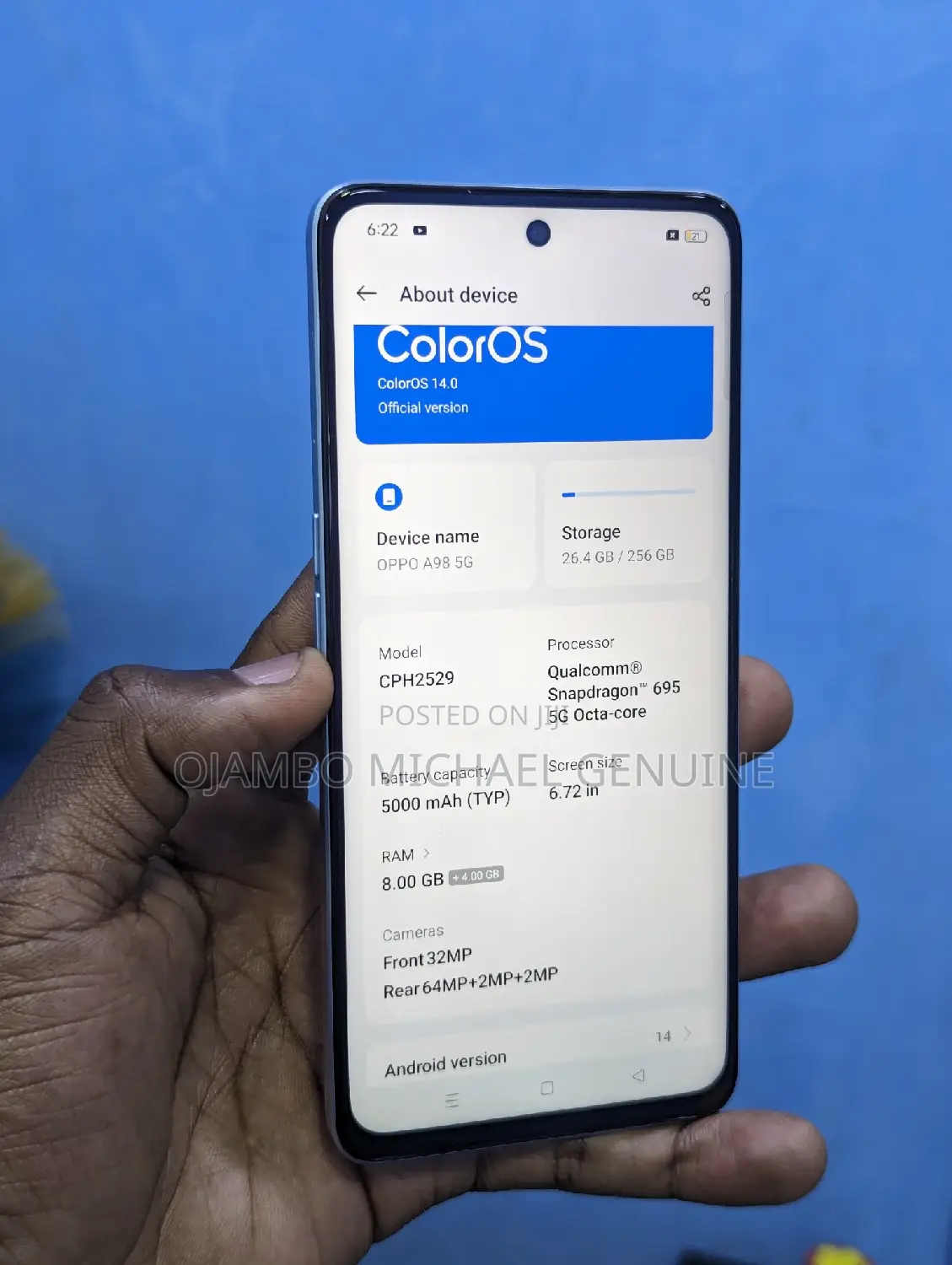 Oppo A98 256 GB Blue
