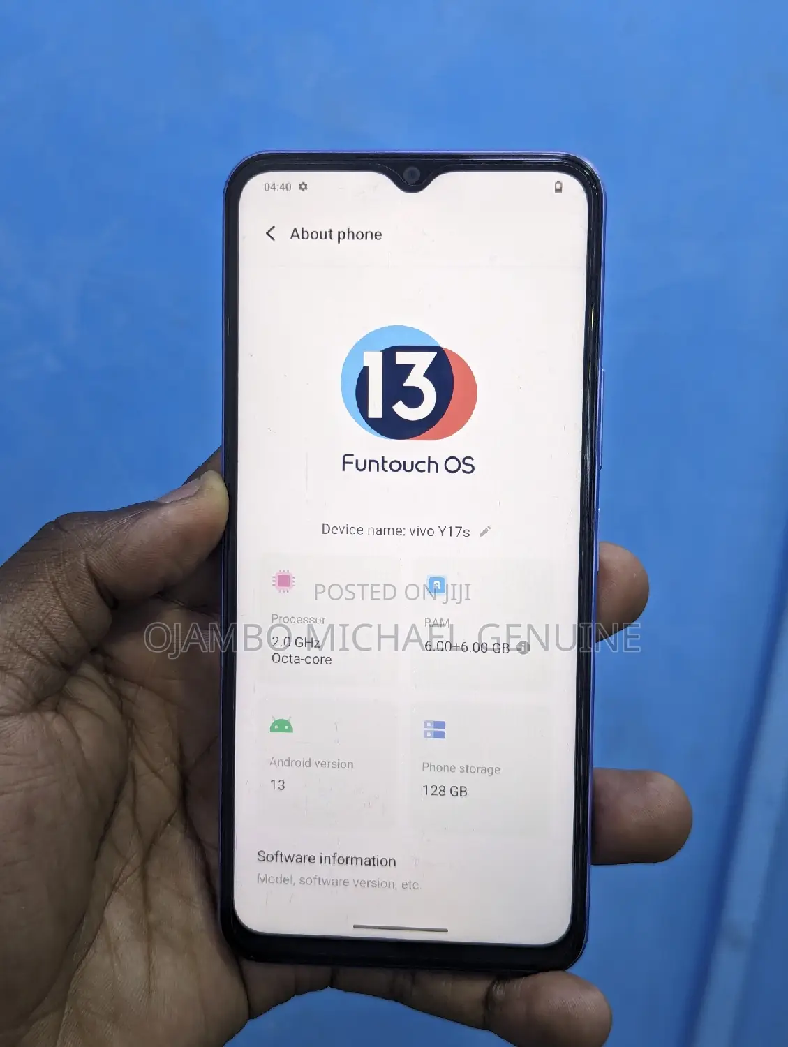 Vivo Y17s 128 GB Blue