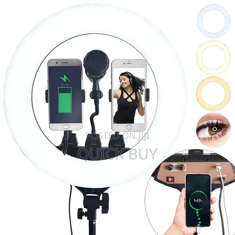 18 Inch Dimmable LED Ring Light Kit With Tripod
