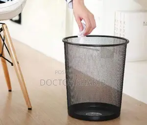 Heavy Duty Metal Mesh Dust Bin for Office Use