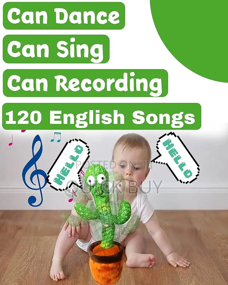 Singing Recording Funny Education Toy for Babies Cactus Toy)