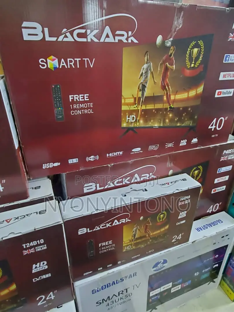 40" Black Ark Smart Android Frameless Tv With Free to Air.