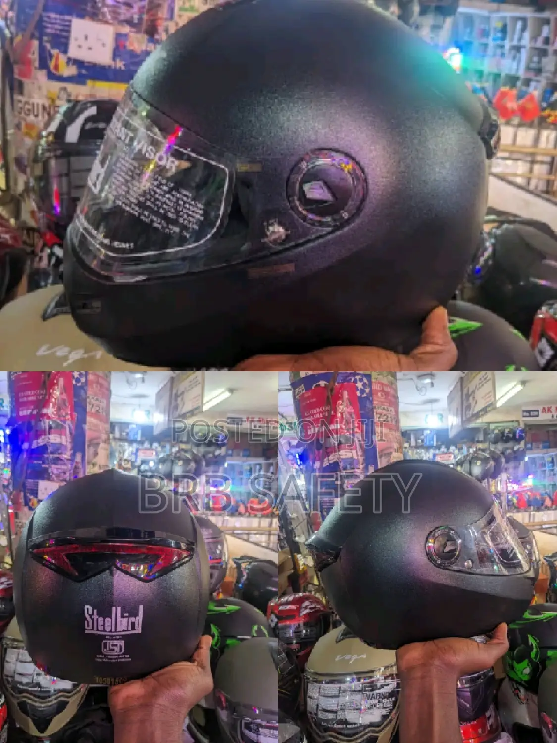 Steel Bird Helmet Reflective