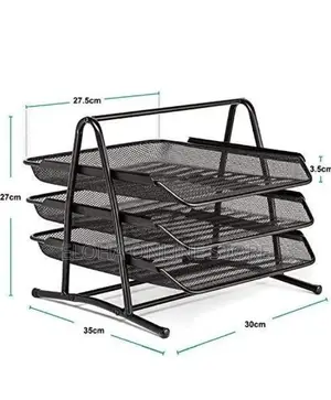 3-Trays Mesh Desktop Storage Rack