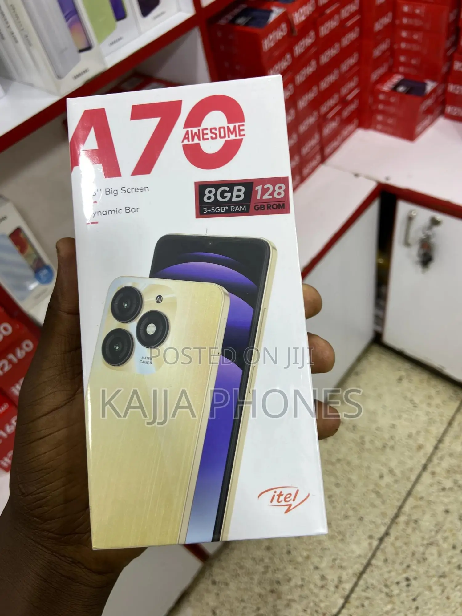 New Itel A70 128 GB Black