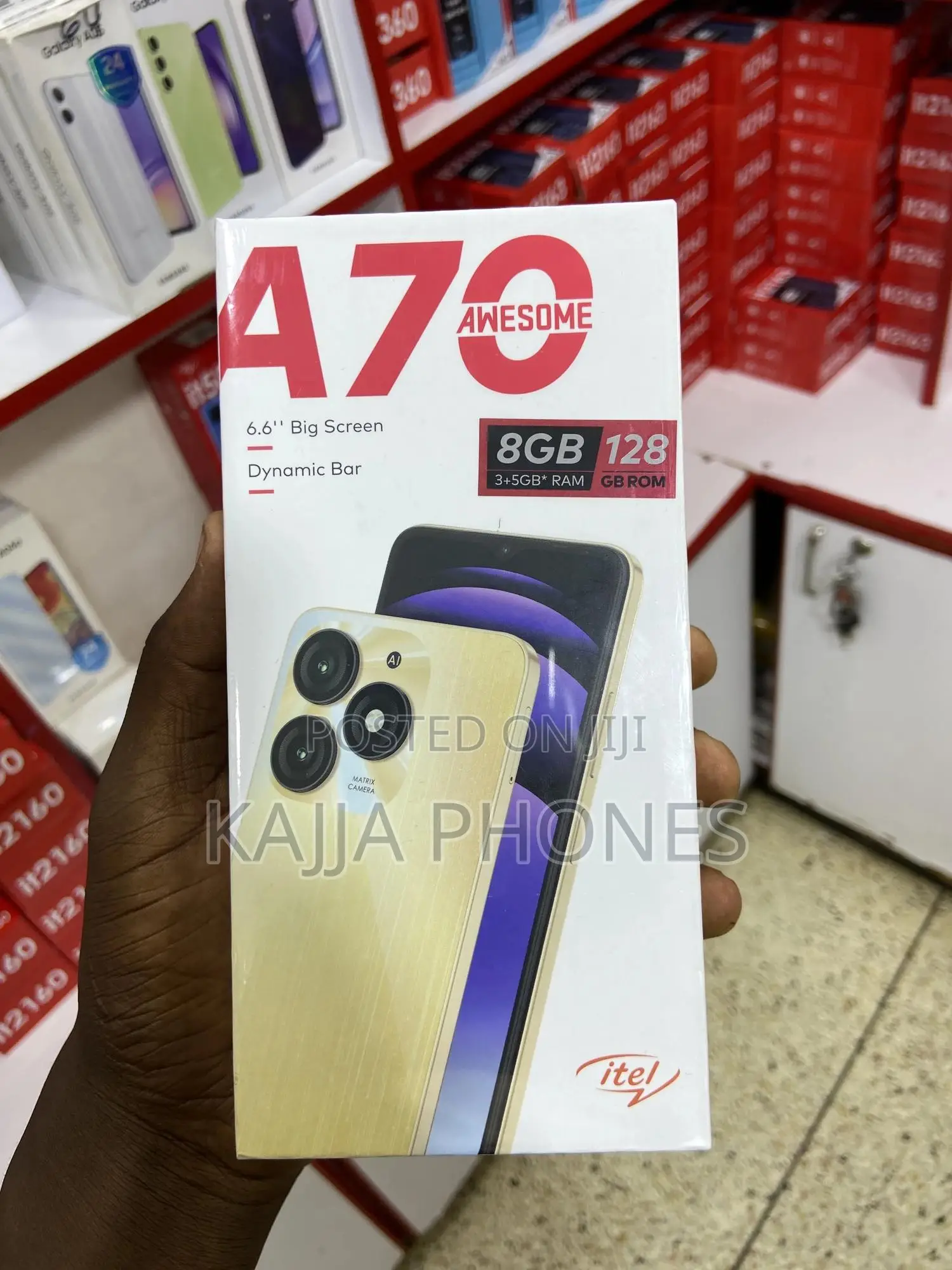 New Itel A70 128 GB Black