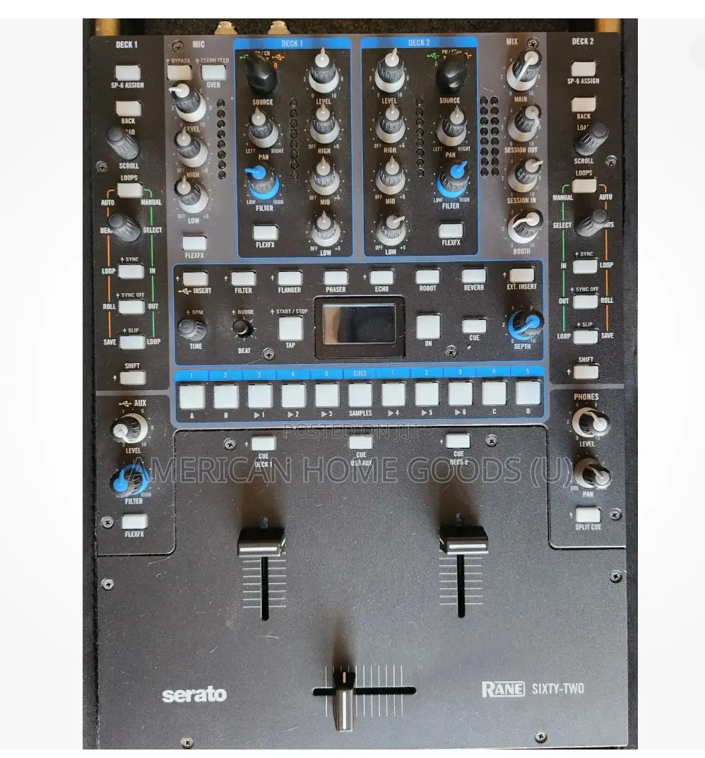 Rane Sixty-Two 62 Serato 2 Channel Dj Mixer +Protective Case