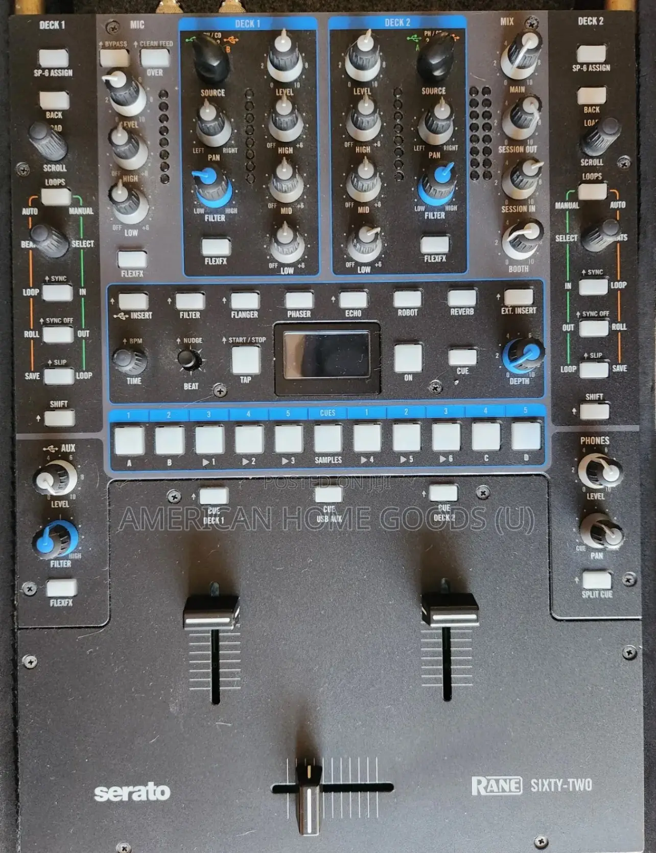 Rane Sixty-Two 62 Serato 2 Channel Dj Mixer +Protective Case