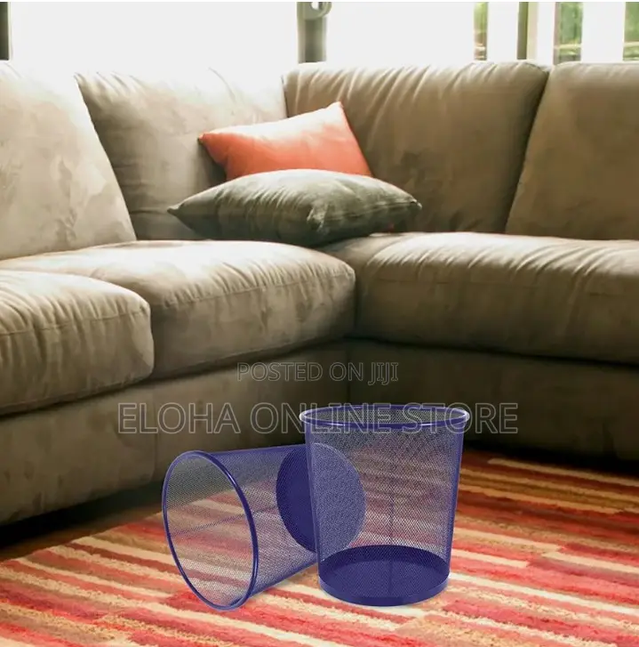 Metal Mesh Waste Basket Round Trash