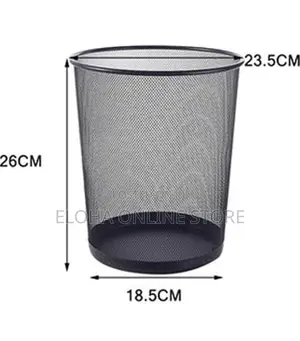 Metal Mesh Waste Basket Round Trash