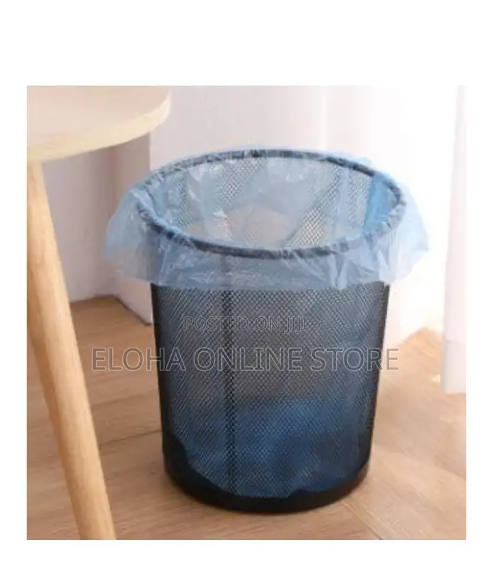 Metal Mesh Waste Basket Round Trash