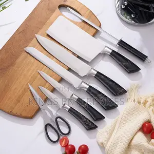 Kitchen Knives Set With Rotating Stand