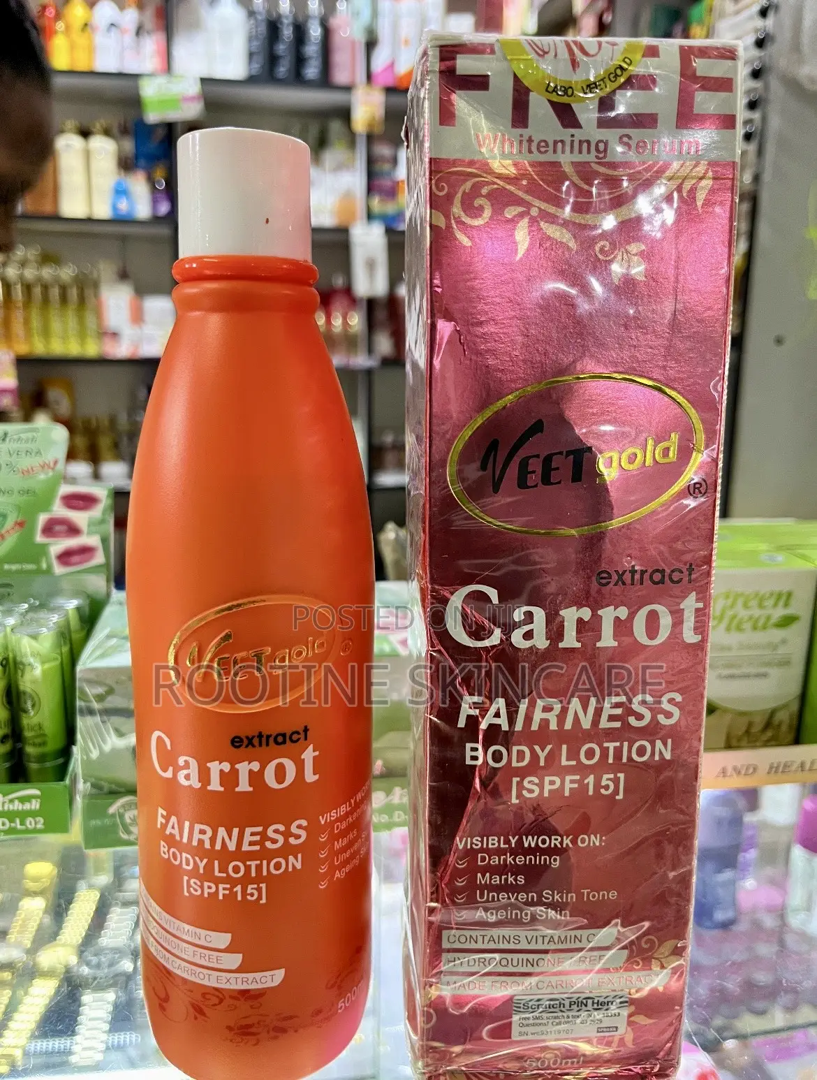 Veet Gold Extract Carrot Fairness Body Lotion