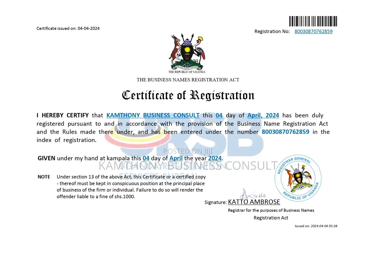 Business Registration