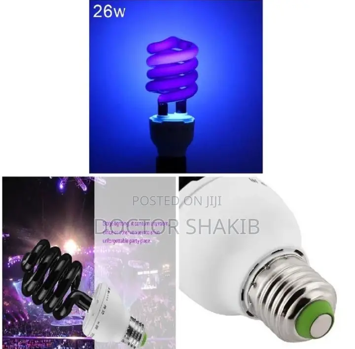 Paper Currency Ultraviolet Fluorescent Detecting Spiral Bulb