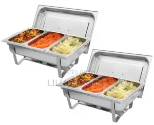 Tripple Compartments Stainless Steel Chaffing Dishes