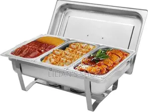 Tripple Compartments Stainless Steel Chaffing Dishes