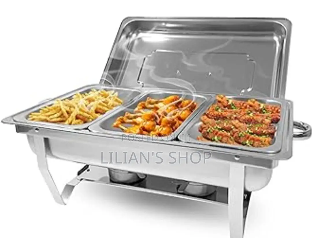 Tripple Compartments Stainless Steel Chaffing Dishes