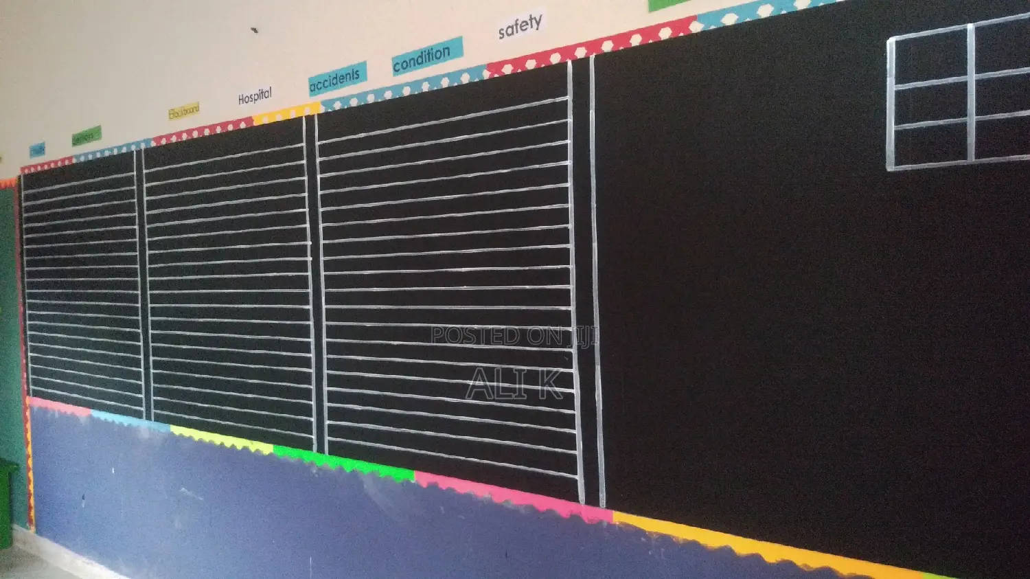 Chalk Board Lines Drawing