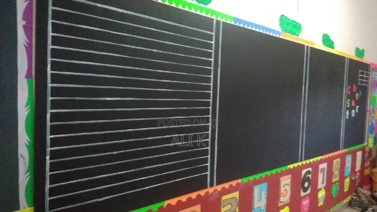 Chalk Board Lines Drawing