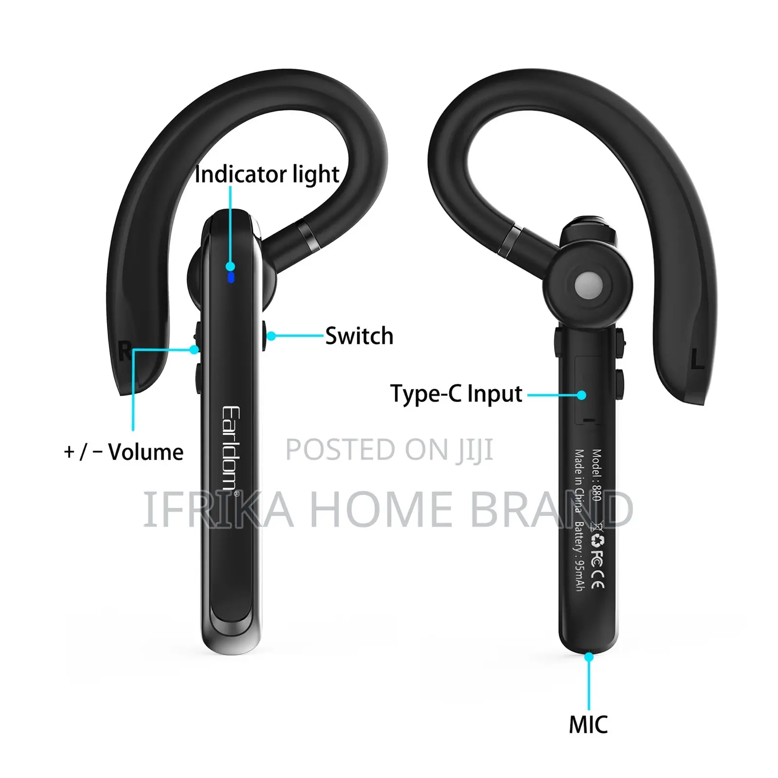 Earldom Wireless Stereo Earphones Wireless Headset Ear Hook