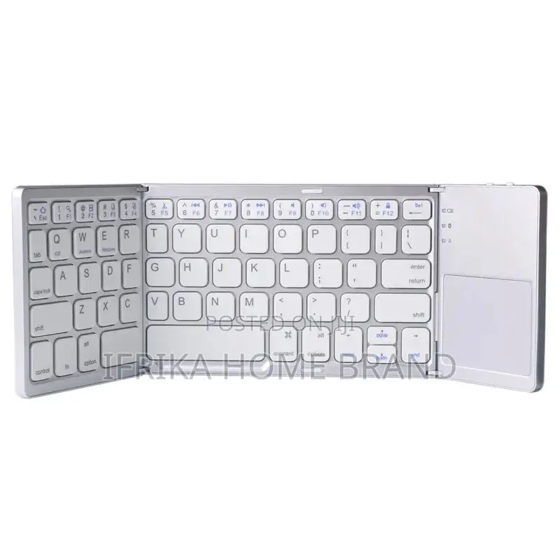 Rechargeable Foldable Bluetooth Keyboard Touchpad Portable