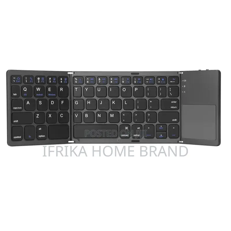 Rechargeable Foldable Bluetooth Keyboard Touchpad Portable