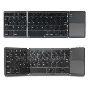 Rechargeable Foldable Bluetooth Keyboard Touchpad Portable