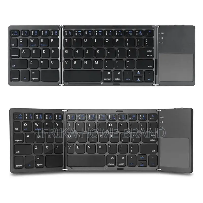 Rechargeable Foldable Bluetooth Keyboard Touchpad Portable